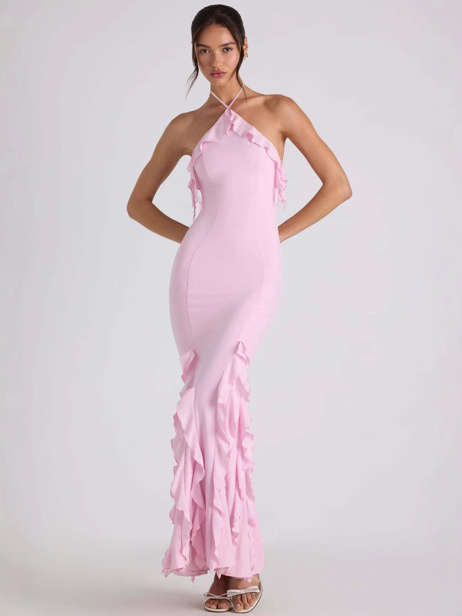 Mireya Maxi Dress – Georgette Halterneck Bodycon