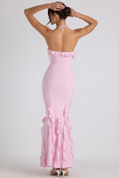 Mireya Maxi Dress – Georgette Halterneck Bodycon