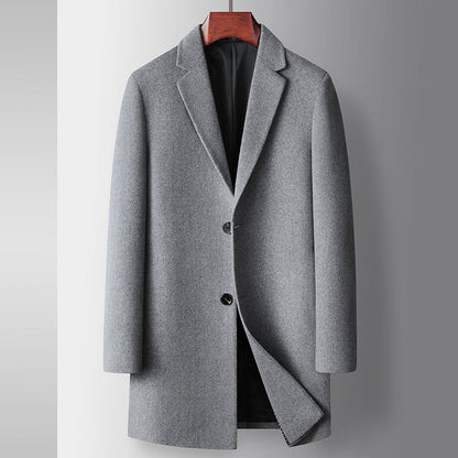 Terian Wool Coat – Tailored Lapel Collar Women's Coat