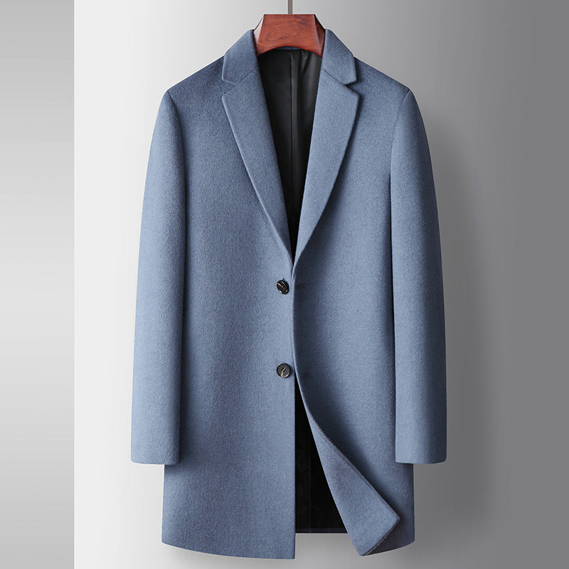 Terian Wool Coat – Tailored Lapel Collar Women's Coat