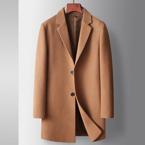 Terian Wool Coat – Tailored Lapel Collar Women's Coat