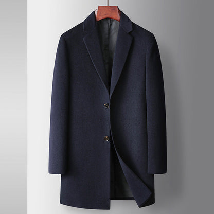 Terian Wool Coat – Tailored Lapel Collar Women's Coat