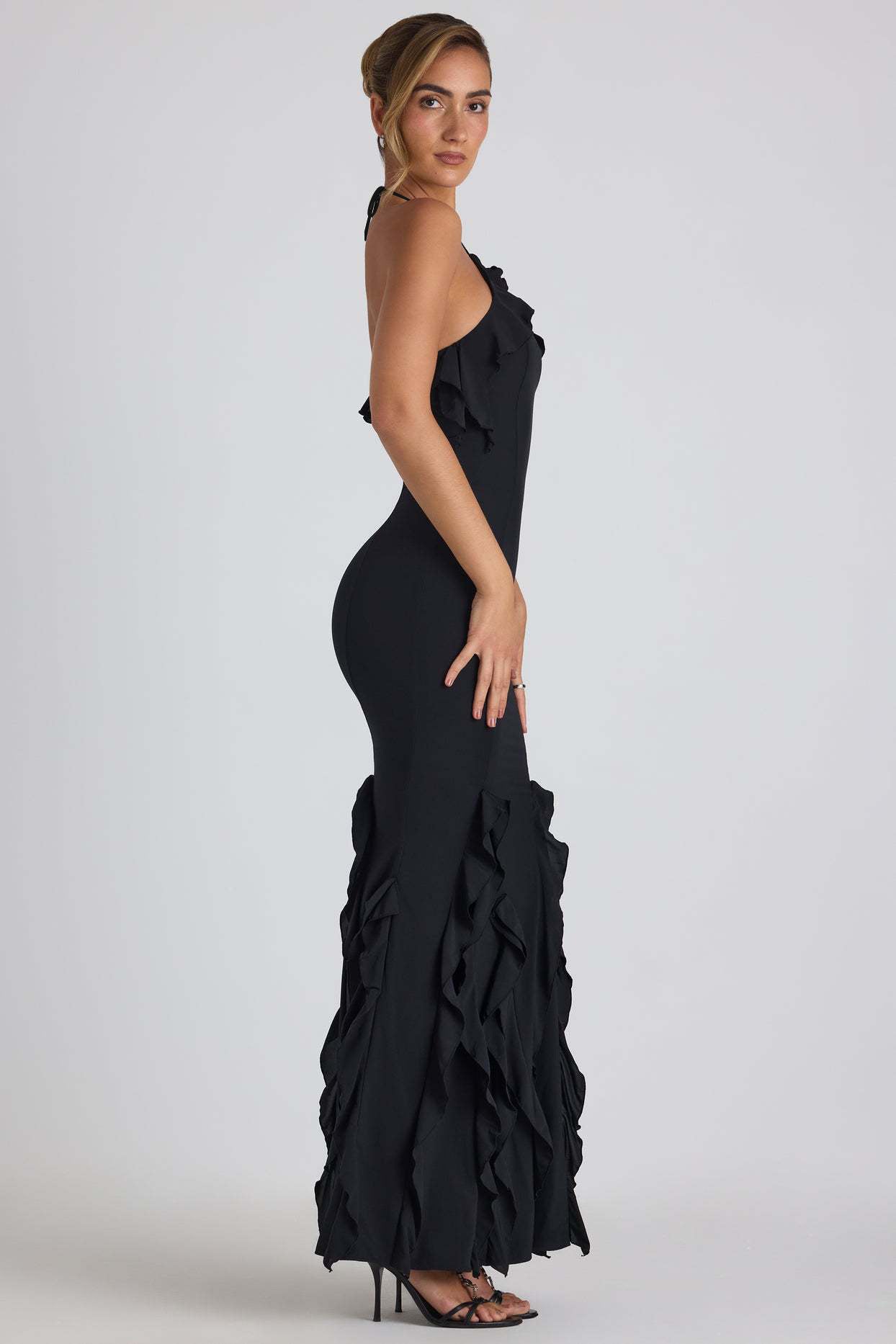 Mireya Maxi Dress – Georgette Halterneck Bodycon