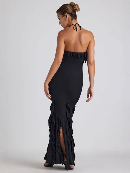Mireya Maxi Dress – Georgette Halterneck Bodycon