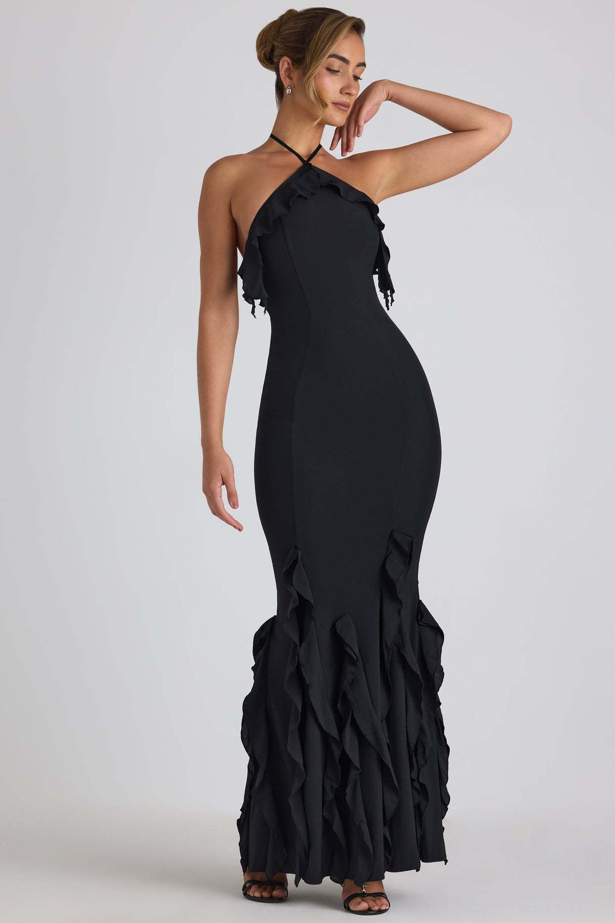 Mireya Maxi Dress – Georgette Halterneck Bodycon