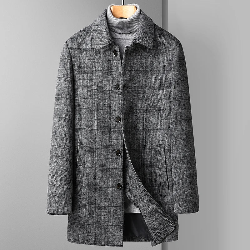 Ashton Wool Overcoat – Slim Tailored Men's Coat