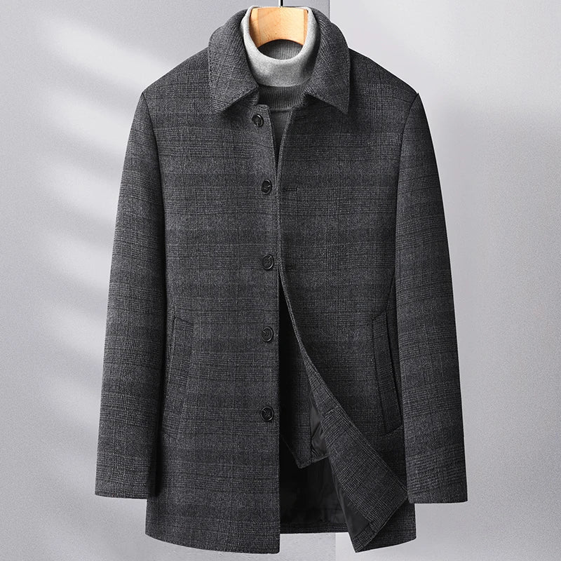 Ashton Wool Overcoat – Slim Tailored Men's Coat
