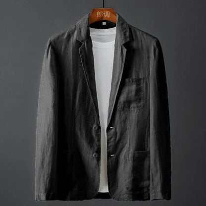 Ivoro Blazer – Double-Breasted Linen-Cotton Men's Jacket