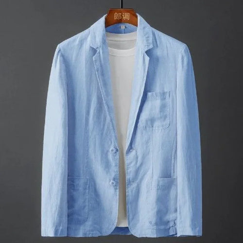 Ivoro Blazer – Double-Breasted Linen-Cotton Men's Jacket
