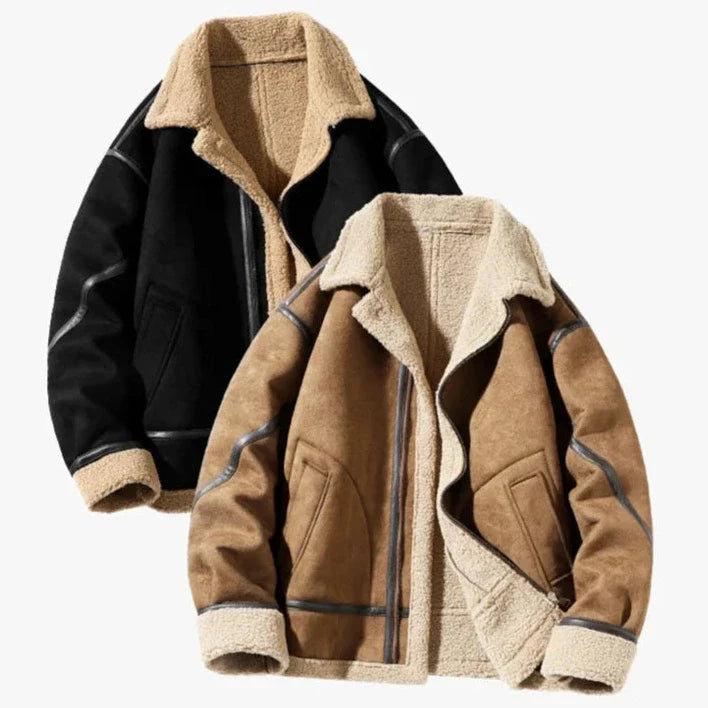 Vagor Shearling Jacket – B-3 Bomber Leather Coat