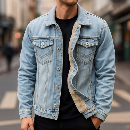 Bluor Denim Jacket – Plush-Lined Classic Cotton Blend