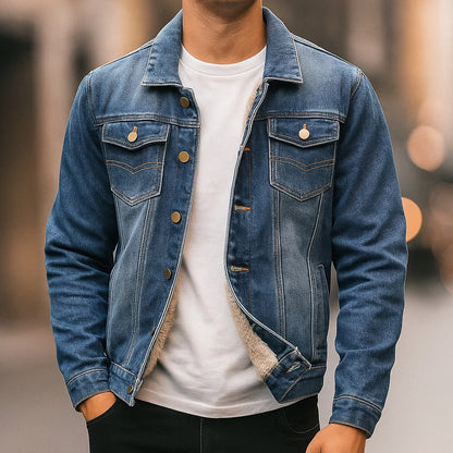 Bluor Denim Jacket – Plush-Lined Classic Cotton Blend