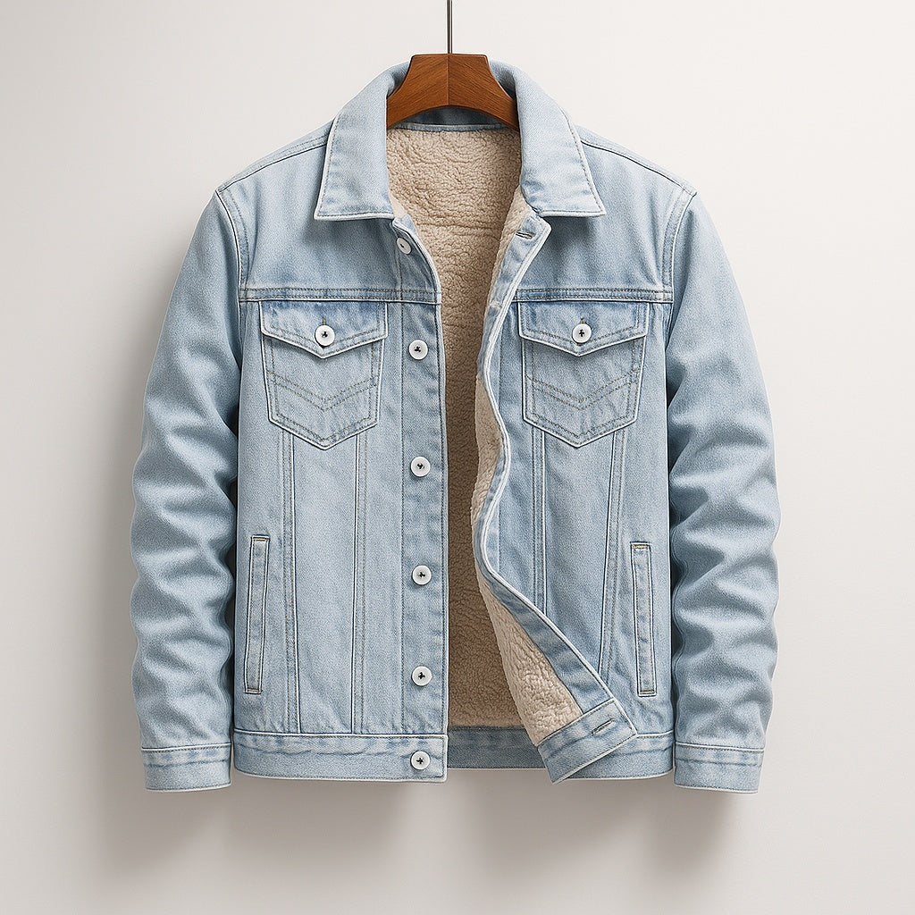 Bluor Denim Jacket – Plush-Lined Classic Cotton Blend