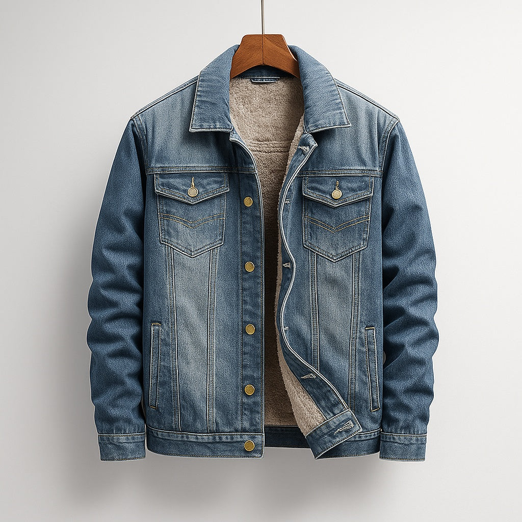 Bluor Denim Jacket – Plush-Lined Classic Cotton Blend