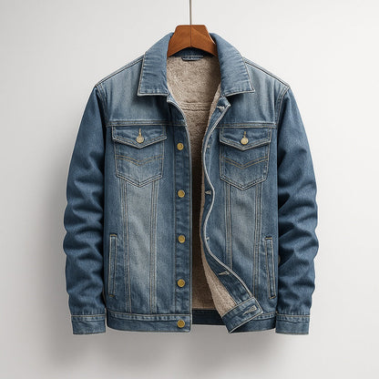 Bluor Denim Jacket – Plush-Lined Classic Cotton Blend