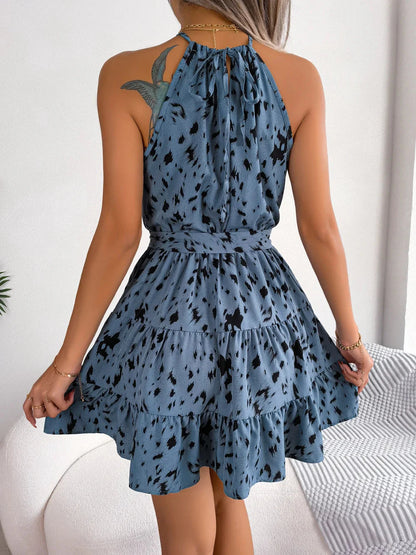 Sorento Halter Mini Dress – A-Line Empire Waist