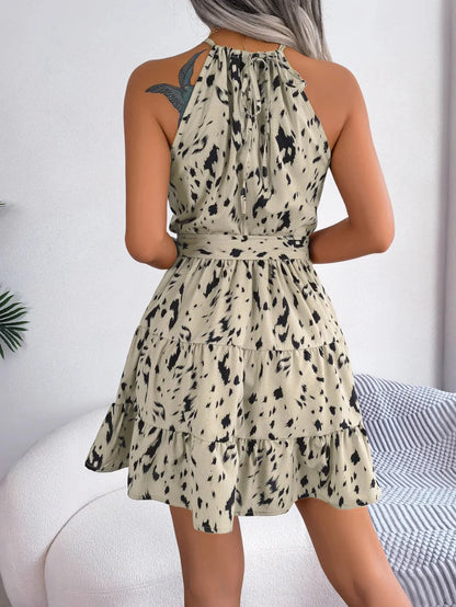 Sorento Halter Mini Dress – A-Line Empire Waist