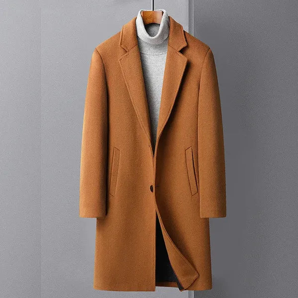 Men's Wool Blend Overcoat – Tailored & Warm