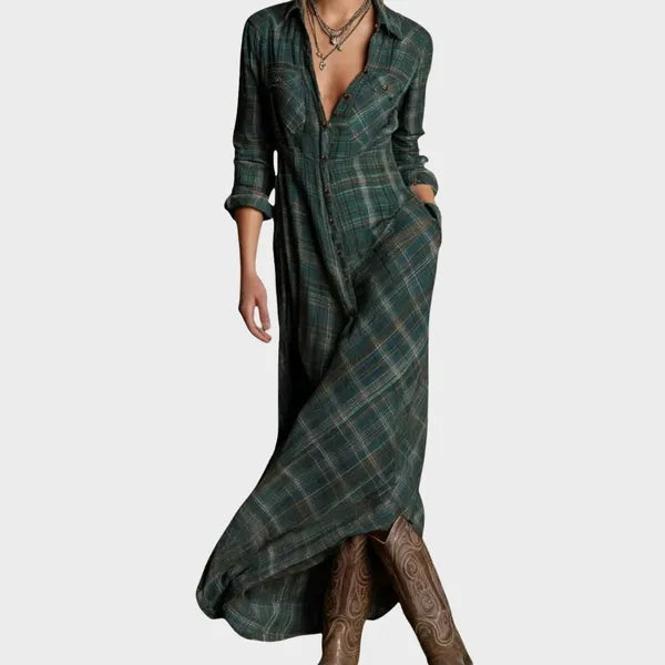 Elara Flowing Maxi Dress – Comfort & Elegant Drape