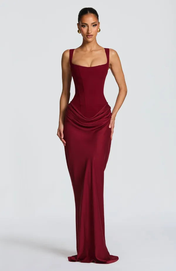 Nelya Dress – Corset Bodice & Pleated Lyocell Skirt