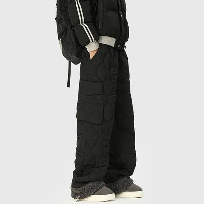 Felita Quilted Wide-Leg Pants – Fleece-Lined & Cozy