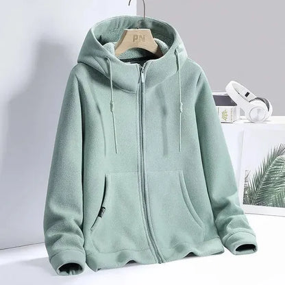 Klara Zip-Up Hoodie – Soft Cotton Blend Jacket
