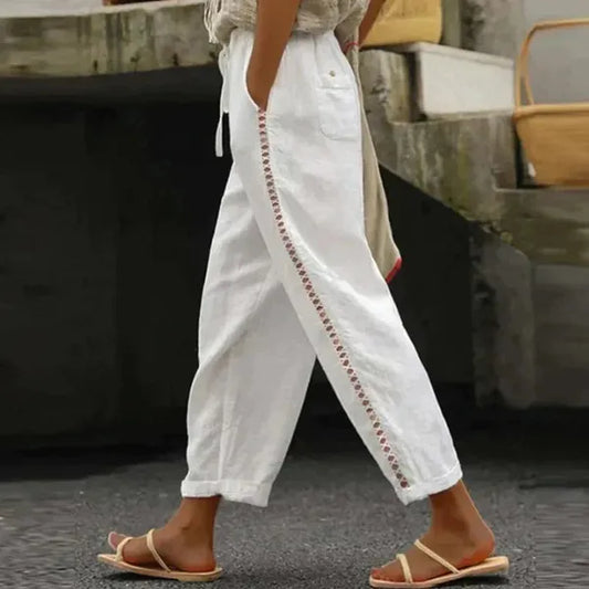 Nola High-Waist Tapered Linen Pants for Women