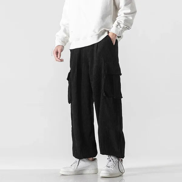 Veluto Corduroy Joggers – Loose Fit with Cargo Pockets