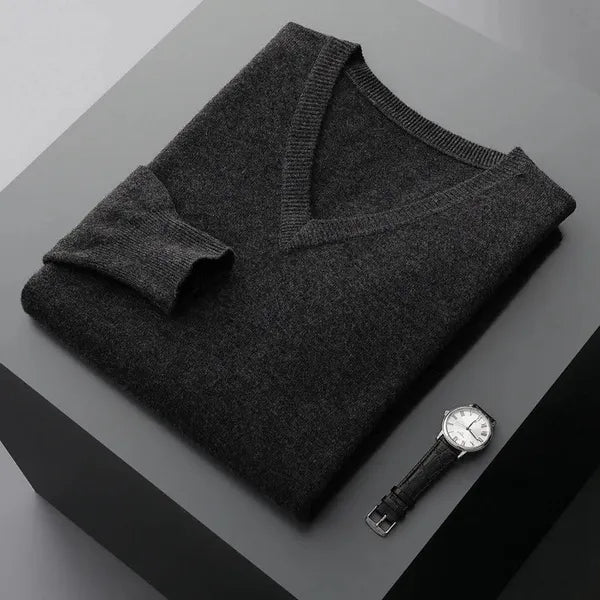 Rasmer Wool Sweater – Cashmere-Wool V-Neck Pullover