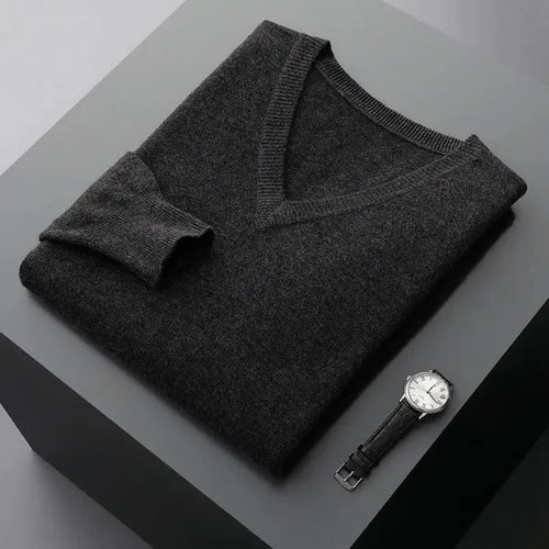 Rasmer Wool Sweater – Cashmere-Wool V-Neck Pullover
