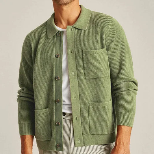 Loom Cardigan – Wool-Blend Knit for Easy Layering