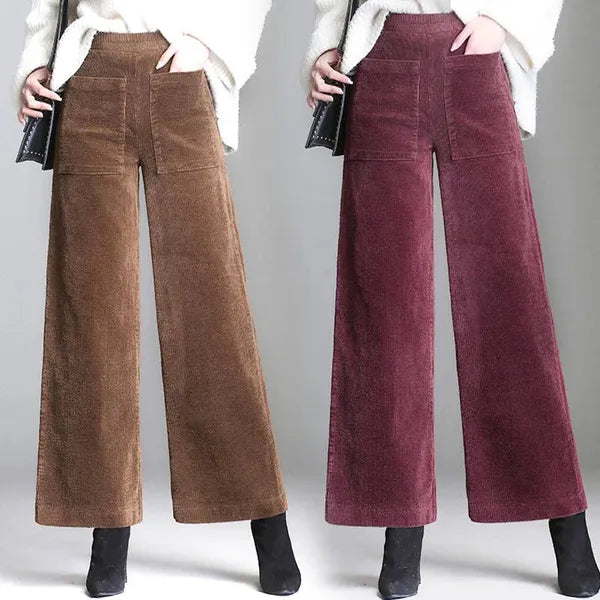 Rachael High-Waisted Corduroy Flare Pants