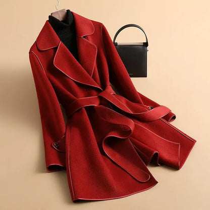Tivara Wool-Blend Belted Trench Coat