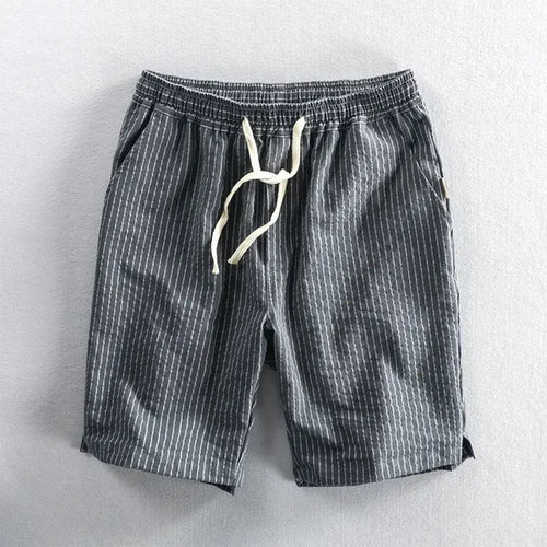 Men's Pinstripe Cotton Casual Summer Shorts