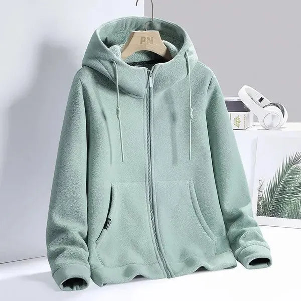 Klara Zip-Up Hoodie – Soft Cotton Blend Jacket