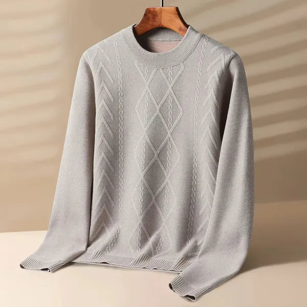 Marvin Sweater – Diamond Knit Cotton Wool Crewneck
