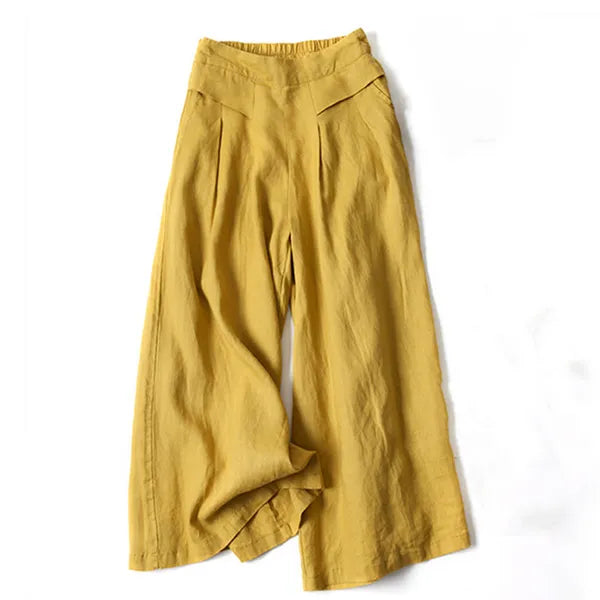 Calça Bellamy Cintura Alta Perna Larga - Conforto Premium