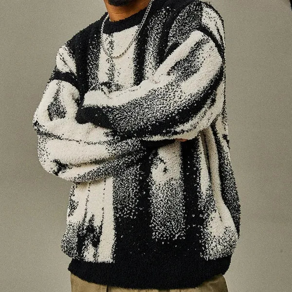 Amric Abstract Cotton Blend Sweater