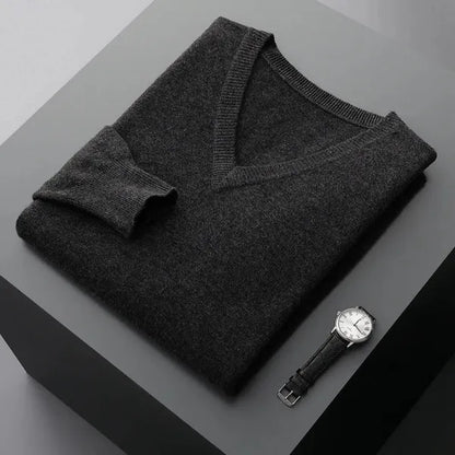 Rasmer Wool Sweater – Cashmere-Wool V-Neck Pullover