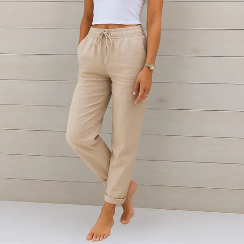 Harlow Breathable Wide-Leg Pants – Elastic Waist