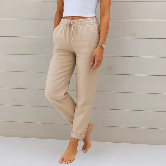 Harlow Breathable Wide-Leg Pants – Elastic Waist