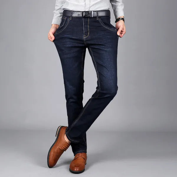 Noir Denim Jeans – Stretch Slim Fit, Sleek Dark Finish
