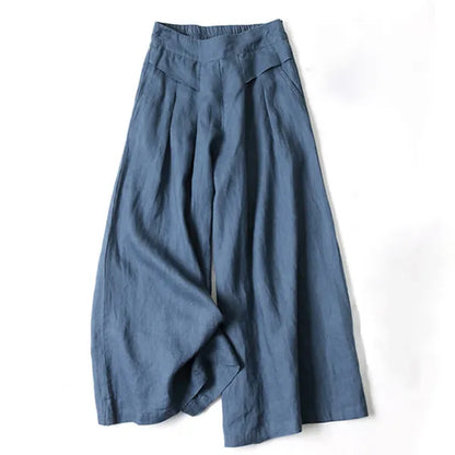 Calça Bellamy Cintura Alta Perna Larga - Conforto Premium