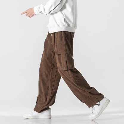 Veluto Corduroy Joggers – Loose Fit with Cargo Pockets