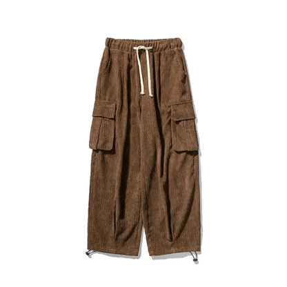 Veluto Corduroy Joggers – Loose Fit with Cargo Pockets