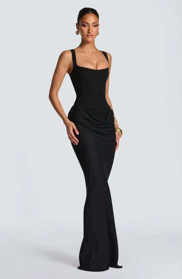 Nelya Dress – Corset Bodice & Pleated Lyocell Skirt