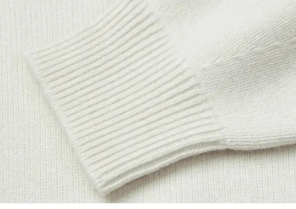 Elano Turtleneck Sweater – Contrast Seam Ribbed Knit
