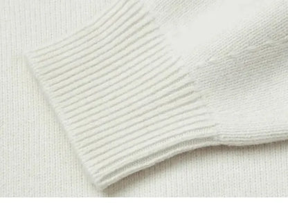 Elano Turtleneck Sweater – Contrast Seam Ribbed Knit