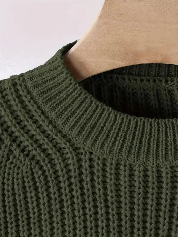 Viona Crop Sweater – Soft Blouson Mock Neck Knit