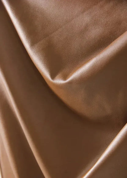 Maeve Premium Leather Midi Skirt with Front Slit